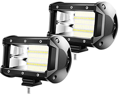 Froadp 2x 72W Fari Supplementari per Moto a LED Faro Barra Luminosa Offroad Proiettori Impermeabile IP67 Luce di Retromarcia Set Lampada da Lavoro per Camion Trattore SUV UTV ATV