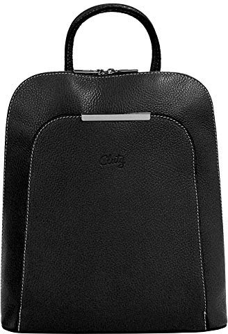 Cluty Rucksack Echt Leder Damen | Made in Italy | Citybag für Shoppingtouren | minimalistischer Daypack | 020010