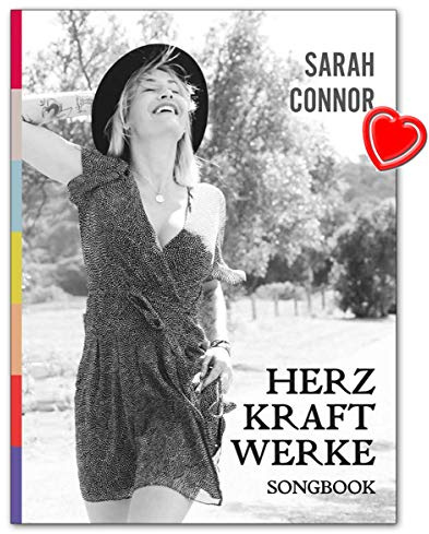 Sarah Connor 9783954562220 - Libro para piano, guitarra y canto, diseño de corazón con texto en alemán