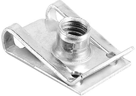 Aramox 75 pcs M6 U Clips Set Clip de Fixation pour Carrosserie, Carénage Carrosserie Panneau U Clips Pince U Écrou Vitesse Fixations De Voiture Moto Accessoire