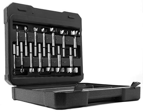 WEN FB5114 - Juego de brocas Forstner (14 piezas, incluye estuche de transporte)