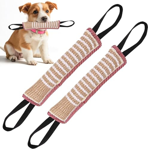 2 Piezas Mordedor Perro, 30cm Juguetes para Perros, Salchicha Mordida para Perros con 2 Asas, Juguete Perro Indestructible, Dog Toys, Juguete Robusto para Entrenamiento para perros Pequeños y Medianos