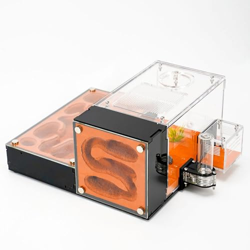 RIMSUNTA Terra Core Series Hybrid Formicarium Ant Nest, Vertical & Flat Chamber Design with Hydration System, Expandable Habitat & Starter Kit