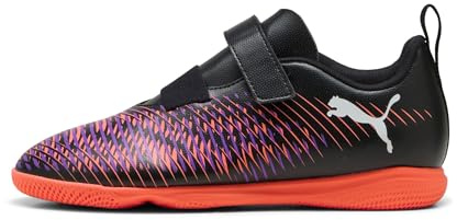 Puma - Future 8 Play TT V JR, Zapatillas de fútbol Unisexo, Puma Black-Puma White-Glowing Red,