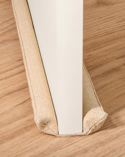 Praknu Burlete Protector contra Frío de 70 – 100cm Tejido Lavable - Ahorro de Energía - No Apto para Alfombras - Incluye Bolsa de Almacenamiento - Beige