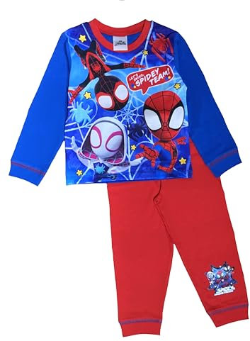 Marvel Spidey & Friends Boys Pyjamas Spiderman Team Character Nightwear (Spidey Team, 2-3 Years)
