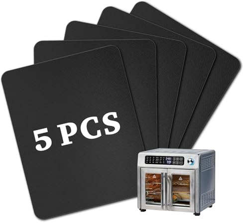 5 PCS Teflon Mats Oven Liner for Emeril Lagasse 26 QT French Door 360 Air Fryer, Reusable Air Fryer Liners for Emeril Lagasse Accessories