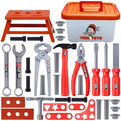 Générique Kit Di Strumenti Bambino, Gioco Di Costruzione Ragazzi, 39 Pezzi 3 A 7 Anni Gioco Realistico Casa Giardino Scuola Spiaggia