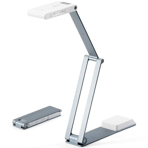 Gtremulent Dokumentenkamera Scanner 16MP Mobil: 4K Dokumentenscanner mit A3 USB Autofokus AI Rauschreduzierung & OCR für Zoom Teams Webinar Online Unterricht Klassenzimmer Schule