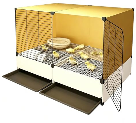 Enclos À Poulet Portable Cage Éleveuse pour Poussins avec Bac Coulissant