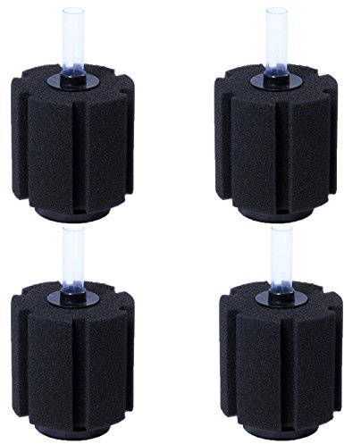 AQUANEAT Aquarium Sponge Filter Breeding Fry Betta Shrimp Nano Fish Tank 4pcs (Large up to 60Gal)