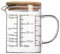 OnePine 400ml Glasmessbecher mit Deckel, Messbecher aus Glas Hitzebeständig, Messbecher mit Skala Perfekt zum Küche Bar Restaurant