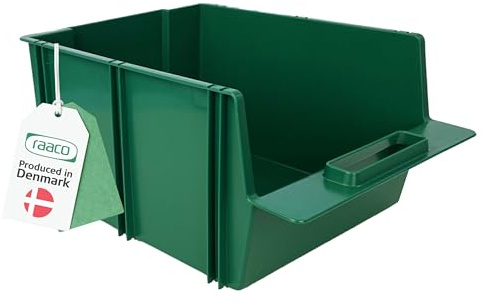 Raaco Bac Plastique 8-2000, Bac de Rangement Plastique Empilable, 37,5 x 28 x 18,6 cm, Parfait pour Étagères de 31 cm, Capacité 30 kg, Boite Rangement Atelier et Boite Empilable Rangement