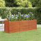 Pflanzbeete im Garten, Große Pflanzgefäße für den Pflanzraum, Hochbeet Rostig 240x80x77 cm Cortenstahl Geeignet für Balkone, Terrassen, Decks, Gärten, Hinterhöfe, Innenhöfe