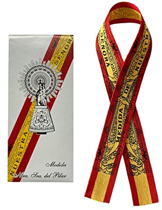 Genérico Cinta Original de la Medida de la Virgen del Pilar. Pulsera Bandera España Nuestra Señora del Pilar.