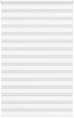 vidaXL Zebrarollo Weiß 145x230 cm Stoffbreite 140,9 cm Polyester, Zebra-Rollo, Doppelrollo, Zebra-Jalousie für Fenster, Doppelrollo, Zebra-Rollo