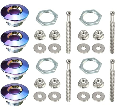 Hrtyvhin Goupilles de capot pour voiture Aluminium Capot de voiture Couvre des lancettes rapides Broches à capuche pour réduire les secousses Fournisseurs généraux