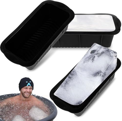 Lot de 3 grands moules à glaçons en silicone pour la fabrication de blocs de glace de 2,5 kg - Réutilisables - Pour le camping, la pêche, les bains de glace