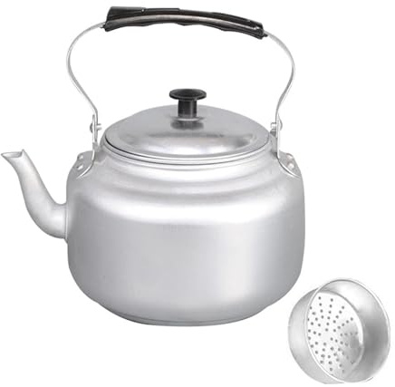 perfk Bollitore da fornello, teiera in alluminio, bollitura rapida, manico ergonomico, bollitore da cucina con infusore per ristorante, Capodanno, 0.8 L