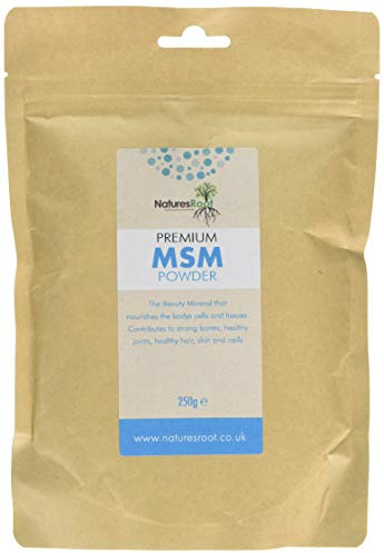 Nature’s Root MSM Powder 250g – Premium Plant-Based Sulphur – Pure Methylsulfonylmethane – No Additives – for Hair Skin Nails & Joints