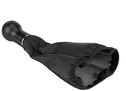 Kuuleyn Pomo de Palanca de Cambios, Funda de Cuero Artificial de 5 y 6 velocidades para pomo de Cambio de Marchas para Golf 3 Jetta MK3 1991-1998 (Negro)(5 Speed)
