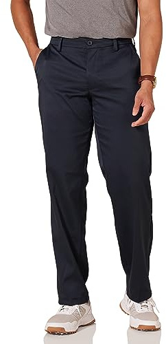 Amazon Essentials Pantalones de Golf Elásticos de Corte Clásico para Todo el Día Hombre, Azul Marino, 38W / 30L
