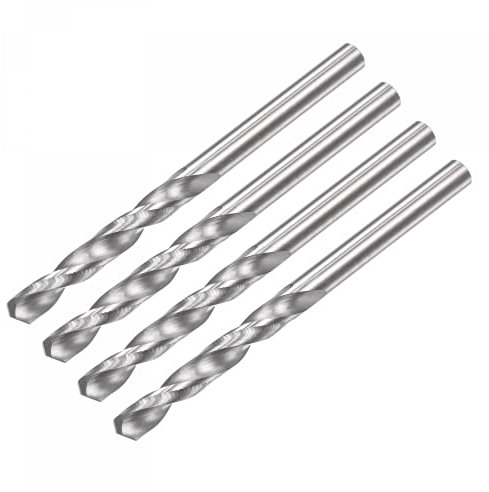 sourcing map Solid Carbide Drill Bits, 2.7mm C2/K20 Tungsten Carbide Jobber Drill Bits Straight Shank Drilling Tool for Stainless Steel Aluminum Iron Metal Plastic 4pcs