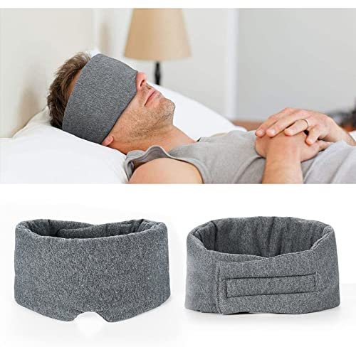 Mascherina per Dormire Cinghia Comoda Orientabile Maschera per gli occhi oscuranti per donna Uomo tessuto morbidissimo e delicato sulla pelle per viaggio, Shift Lavora,sonno, pisolino e meditazione