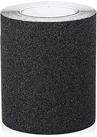 Cinta Antideslizante Escaleras, 15cm*5m, Cinta Antideslizante de Alta Tracción, Cinta Antideslizante Seguridad Adhesiva Respaldados, Impermeable, Apto para uso Interior y Exterior, Negro,BOMEI PACK