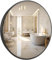 Marctani Espejo Redondo con Marco de Metal - Espejos Decorativos de Pared Elegante y Moderno - Espejo Entrada Recibidor - Ideal para Decoracion de Baño, Salon y Entraditas Recibidores (Negro, 50 cm)