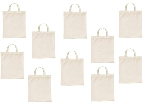 25 sacchetti in cotone 22 x 26 cm, piccole – sacchetti di iuta – naturali per farmacia, borsa per il trasporto, sacchetto regalo certificato ÖKO-TEX®, non stampato, per medicinali da dipingere e