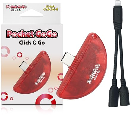 Pocket GoGo Ultimate Pocket Monster Auto-Catcher | USB-C Plug-and-Play, sans Charge, Attrape Les Monstres de Poche et Les rebondissements (Rouge)
