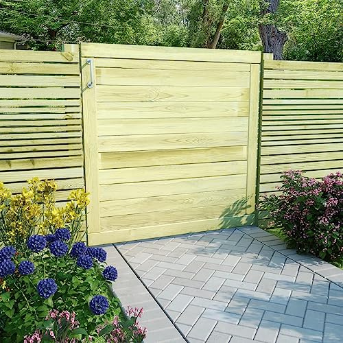 Snsowed Cancello da Giardino in Legno di Pino Impregnato 100x100 cm,Articoli di ferramenta,Barriere e recinzioni,Cancelli-45333