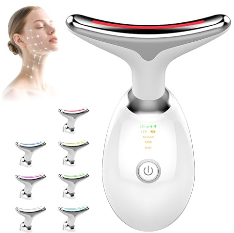 Lux Cove 7-in-1 LED Facial Sculptor, 3 Modes face Sculptor, Microcurrent, Rf, Red/Blue Light Therapy for Lifting, Wrinkle Reduction Radiant Skin.