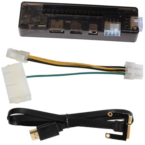 Homoyoyo Portable External Laptop Graphics Card Docking Station Pci-e -e Version Compatible with Various Gpus for Gaming and Professional Use Easy Setup No Power Supply Needed