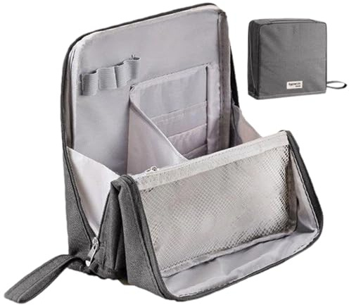 Trousse de Voyage de Maquillage – Support Vertical pour cosmétiques, Rangement de beauté Compact | Conception Debout, Garde Articles de Toilette organisés pour Vacances et routines