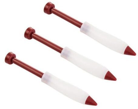 INOOMP Penna per Decorare Torte e Dolci in Silicone Alimentare, Set 3 Pezzi, Strumento per Scrivere Cioccolato e Crema, Utensile Fai da Te per Pasticceria e Decorazioni Casalinghe