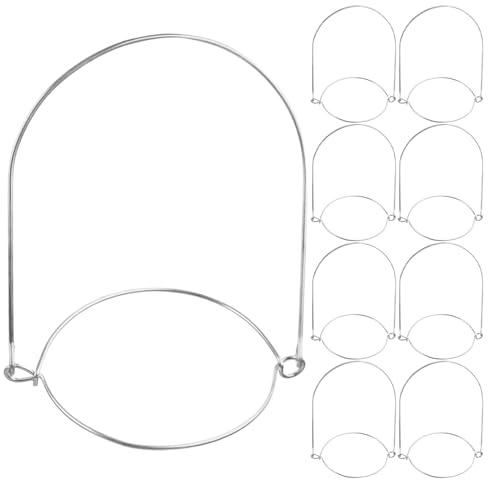 RUNROTOO 9 asas de alambre para tarros Mason: ganchos de acero inoxidable para colgar tarros de conservas de boca ancha de 70 mm - Asas para tapas de Mason - Accesorios de cocina