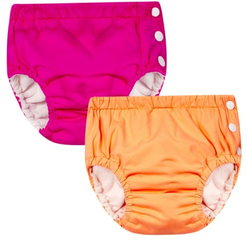 Badblöjor 2 st återanvändbara badblöjor andningsbara småbarn blöja unisex baby badbyxor vattentäta blöjor för simning lektioner