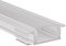 Alumino | LED Aluminiumprofil Weiß | 150 cm | Einbauprofil | Semi Abdeckung | für 12 mm LED-Streifen | 1,5m | Rhein