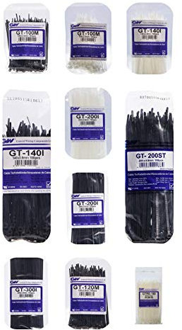 GW Kabelbinder-Technik GW Premium VSET-1 Kabelbinder Set in Natur und Schwarz