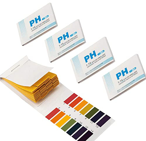 GeekerChip 400 Pièces Bandelette pH,Bandelettes de Test de valeur pH,plage de mesure 1-14, papier de test tournesol pour la aquariums salive Eau Test de sol