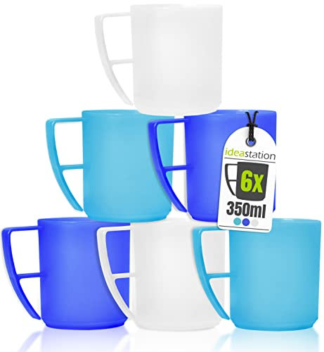 idea-station Neo tasse plastique 6 x 350 ml - glace édition - tasse a cafe - petit dejeuner