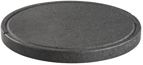 Placa de piedra volcánica Ollar – Refractaria de Etna para horno eléctrico & gas, barbacoa, parrilla para pizza y carne – Tamaño a elegir – Forma redonda (50 cm3)