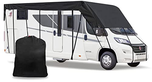 Wohnwagen Schutzdach, 210D wasserdichte Wohnmobil Dachabdeckung, 6,5 x 3 Meter/21 x 10 FT Dachschutzplane für Wohnmobile und Wohnwagen (6.5 x 3 m/255 x 118 Zoll)