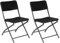 eSituro Klappstuhl 2er Set Gartenstühle Camping Stuhl Rattan-Optik Balkon Möbel klappbar für Garten Balkon Terrasse Camping Outdoor Hochlehner Klappsessel, 59 x 81 x 46 cm, Schwarz
