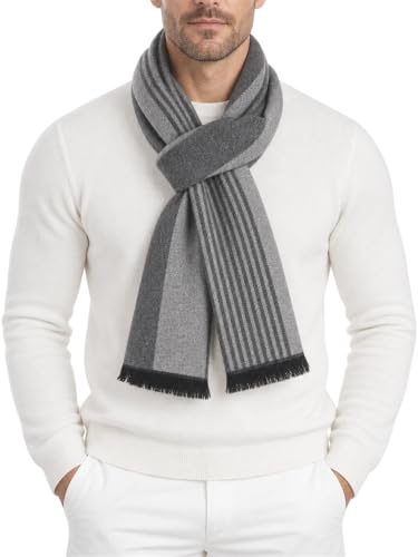 DiaryLook Men's Classic Long Winter Scarf, Soft and Warm, Gift for Him | Men's winter scarf for workdays, weekends and city breaks. Pair with coats or jackets. 180 x 30 cm. 100% viscose.
