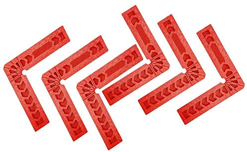 4 Positioning Square, 90 Degree Corner Clamp Positioning Squares, Right Angle Clamp, Positioning Square Clamp, 6 Pcs Woodworking Clamp Set Carpenter Tool for Picture Frames, Boxes