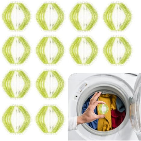 Wondora 12 PCS Pet Hair Remover Washing Machines, Reusable Washing Machine Lint Remover, Laundry Balls Shaped Pet Hair Remover, Dryer Balls for Tumble Dryers, Lint Max, Cat Hair Remover
