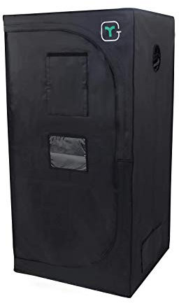 Tente de Croissance de Serre, Boîte de Culture Intérieure, Chambre Sombre, Tente de Plante, Boîte de Culture, Légumes de Culture et Plantes Herbacées, Noir Taille: 60x60x140cm